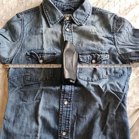 Aritzia TNA Denim Button-up Shirt - Sz S - Picture 12 of 13